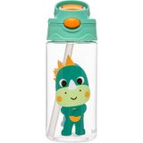 Garrafa Infantil Em Tritan Com Canudo Em Silicone Bubazoo Dino – Buba