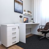 Conjunto Escritório / Home Office Kit Com Mesa, Gaveteiro E Prateleira