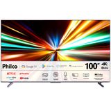 Smart TV Philco 100" 4K QLED 120Hz Dolby Vision Atmos Google TV P100SGA
