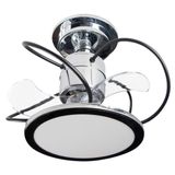 Ventilador De Teto Treviso Cromado Confort Led Contrl Remoto