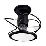 Ventilador De Teto Treviso Preto Fosco Confort Led Bivolt