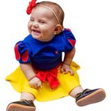 Fantasia Infantil Body C/ Saia - Branca De Neve Fofa E Delicada