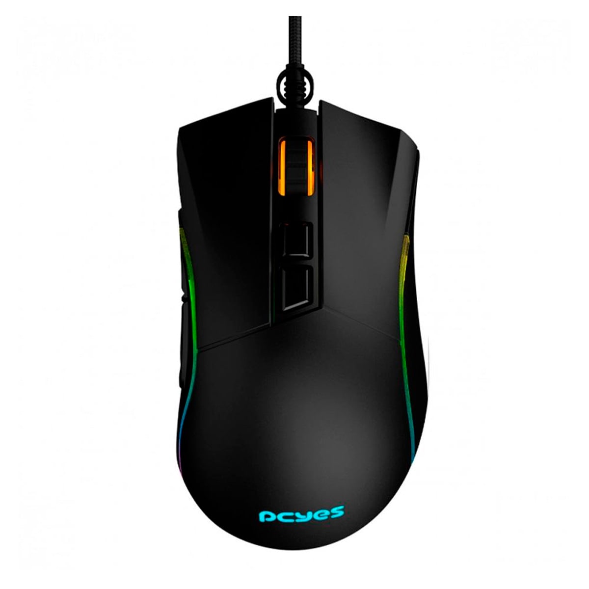 Mouse Gamer Pcyes Valus, Rgb, 12400dpi, 8 Botões, Preto Pcyes