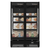 Freezer/conservador Vertical Conveniência Para Sorvetes E Congelados Gcvc-950 El Cb Pr Gelopar - Preto 957l Frost Free Led Perimetral 220v Gelopar