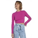 Blusa Feminina Lisa Manga Longa Polo Wear Rosa Escuro