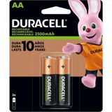 Pilha Recarregável Aa 2500mah (c-2 Pilhas) Duracell