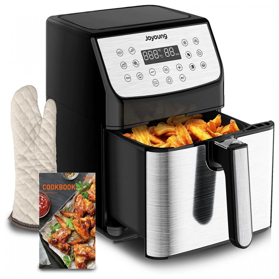 Fritadeira Eletrica Airfryer 5.8l De Capacidade Com Painel De Controle Digital E 13 Predefinicoes, 1700w, 110v, Joyoung, Preto