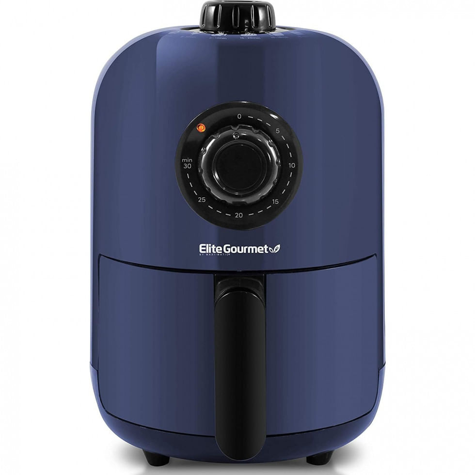 Fritadeira Eletrica Airfryer 1l De Capacidade E Desligamento Automatico, 1000w, 110v, Elite Gourmet Eaf1121bg, Azul