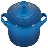 Mini Cacarola De Ceramica 400 Ml Esmaltada E Antiaderente, Le Creuset Pg1160t 1459, Azul