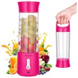 Liquidificador Portátil 500ml Com 6 Lâminas E Garrafa Esportiva, 150w, Aikids, Rosa