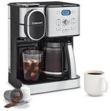 Cafeteira Programável 1 Litro Em Aço Inoxidável Com Painel Digital, 110v 1100w, Cuisinart Ss16, Prata E Preta