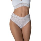 Calcinha Calça Cavada Buquê DeMillus 56067 Branco