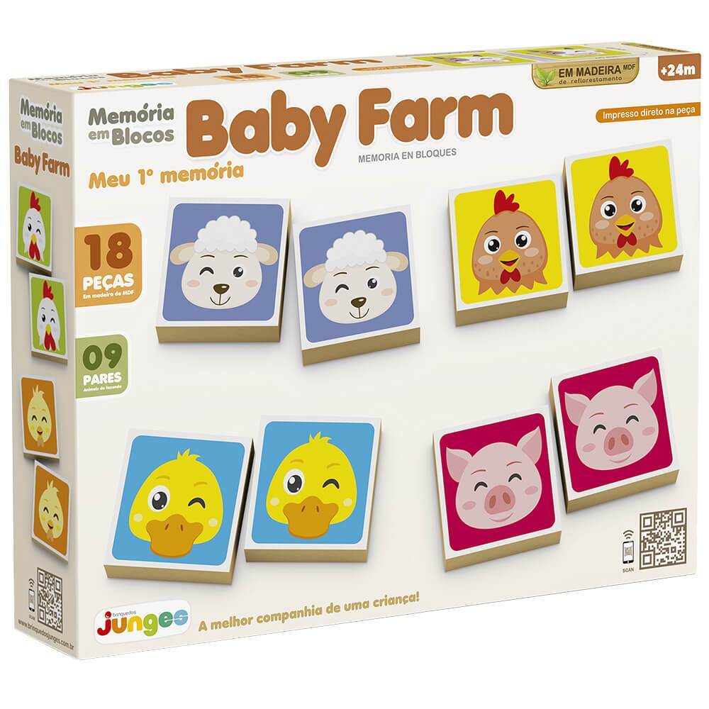 Jogo Memoria Em Blocos Baby Farm Junges