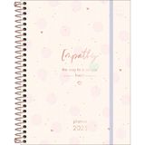 Tilibra - Planner Espiral 17,7 X 24 Cm Soho 90 G 2025 - Bolas Grandes Rosa - Empathy