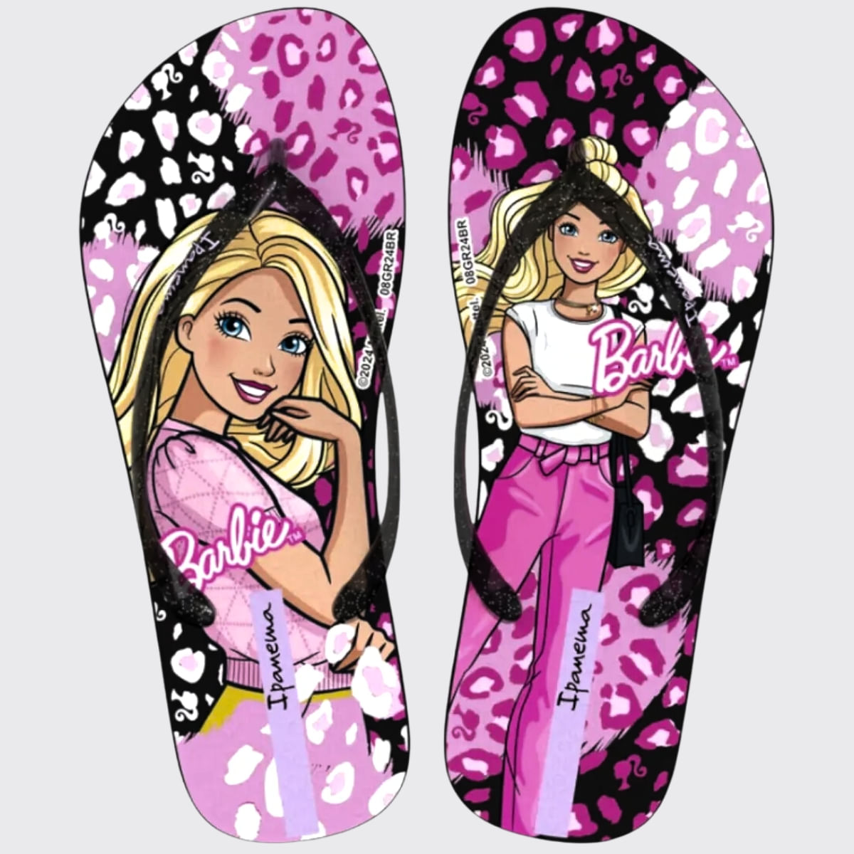 Chinelo De Dedo Infantil Meninas Ipanema Barbie Meu Encanto 27291 - Preto/rosa - 29