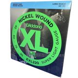 Encordoamento D&#39;addario Contrabaixo 4 Cordas Exl220 Nickel