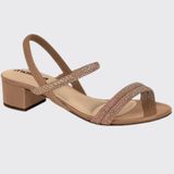 Sandália Feminina Salto Bloco Slide Brilhante Moleca 5259.846.27731 - Nude - 35