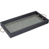 Bandeja Decorativa Para Servir Home&amp;co Retangular Mdf 40x20x4cm Preto