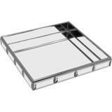 Bandeja Decorativa Para Servir Home&amp;co Vidro 3x20x20cm Transparente