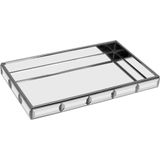 Bandeja Decorativa Enfeite Para Servir Home&amp;co Vidro 3x15x25cm Transparente