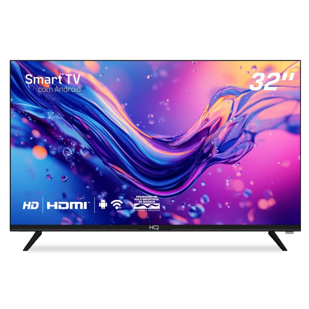 Smart Tv Hq 32&quot; Hd Tela Sem Bordas Androind 12 Design Slim Hqs32nkhm