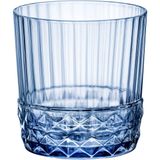 Jogo 6 Copos Uísque Bormioli Rocco America 20s Vidro 370ml 9x9x9cm Azul