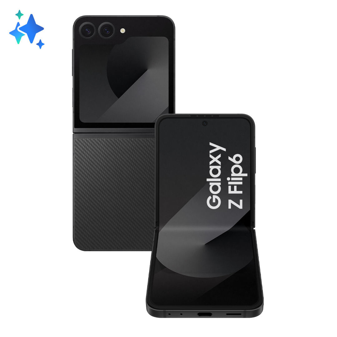 Celular Samsung Galaxy Z Flip6 5g, 256gb, 12gb Ram, Tela 6.7&quot;, Câm. Dupla + Selfie 50mp, Galaxy Ai Preto