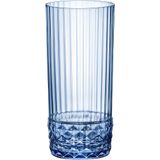 Jogo 6 Copos Long Drink Bormioli Rocco America 20s Vidro 490ml 16x7x7cm Azul
