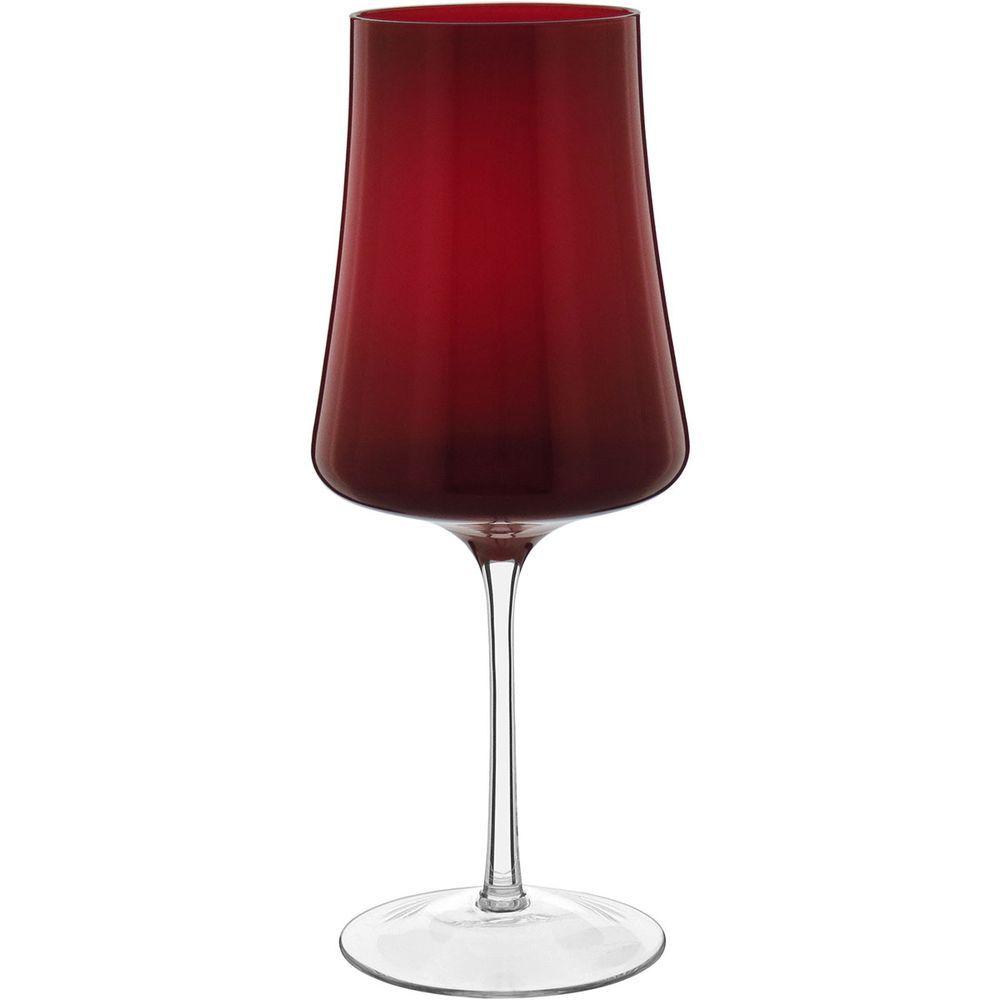 Jogo 2 Taças Água Vinho Home&amp;co Latour Vidro 560ml 24x10x10cm Vermelho