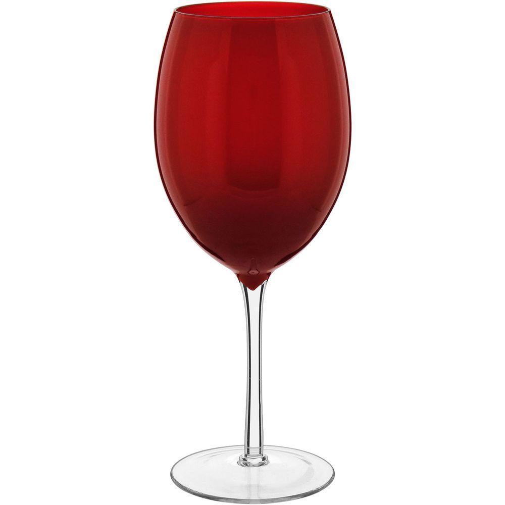 Jogo 2 Taças Água Vinho Home&amp;co Opus Vidro 590ml 23x9x9cm Vermelho