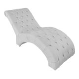 Recamier Divã Espreguiçadeira Para E Sala Cliníca Estética Antonella Suede Branco