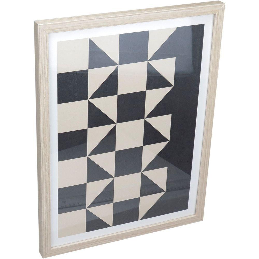 Quadro Decorativo Parede Sala Home&amp;co Mdf 39x29x2cm Preto