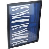 Quadro Decorativo Enfeite Parede Casa Home&amp;co Mdf 39x29x2cm Azul
