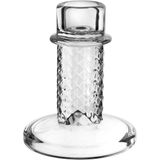 Castiçal Home&amp;co Vidro 9x8x8cm Transparente Porta Vela