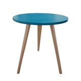 Mesa De Cabeceira Mesa De Apoio Lateral Canto Pé Palito 44 Cm Azul