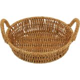 Cesta Plástico 4x17x17cm Natural Decorativa Organizadora