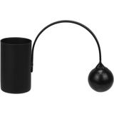 Castiçal Decorativo Enfeite Porta Vela Home&amp;co Metal 6x9x2cm Preto