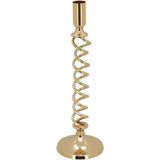 Castiçal Porta Vela Metal 29x8x8cm Dourado