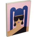 Quadro Decorativo Enfeite Parede Casa Home&amp;co Mdf 40x30x30cm Rosa