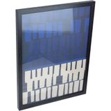 Quadro Decorativo Parede Casa Home&amp;co Mdf 39x29x2cm Azul