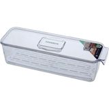 Caixa Organizadora Para Geladeira Com Tampa Acrilico 9x11x34cm