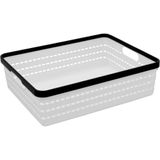 Caixa Organizadora Plástico 10x26x34cm Branco