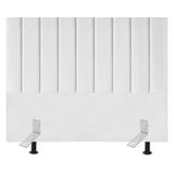 Cabeceira Cama Casal Box Queen Size 160 Cm Maya Corino E Frame Branco