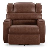 Poltrona Do Papai Reclinável Kalie Glider Giratória Usb Fh9 Pu Marrom Brilho - Mpozenato