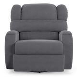 Poltrona Do Papai Reclinável Kalie Glider Giratória Massagem Fh9 Veludo Cinza - Mpozenato