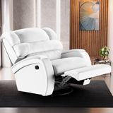 Poltrona Do Papai Reclinável Kalie Glider Giratória Fh9 Pu Branco - Mpozenato