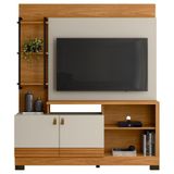 Estante Painel Para Tv 50 Pol 160cm Pilar L06 Nature/off White - Mpozenato