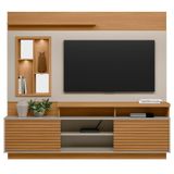 Estante Painel Para Tv 60 Pol Com Led 200cm Dora L06 Nature/off White - Mpozenato