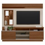 Estante Painel Para Tv 60 Pol Com Led 200cm Dora L06 Jatobá/off White - Mpozenato