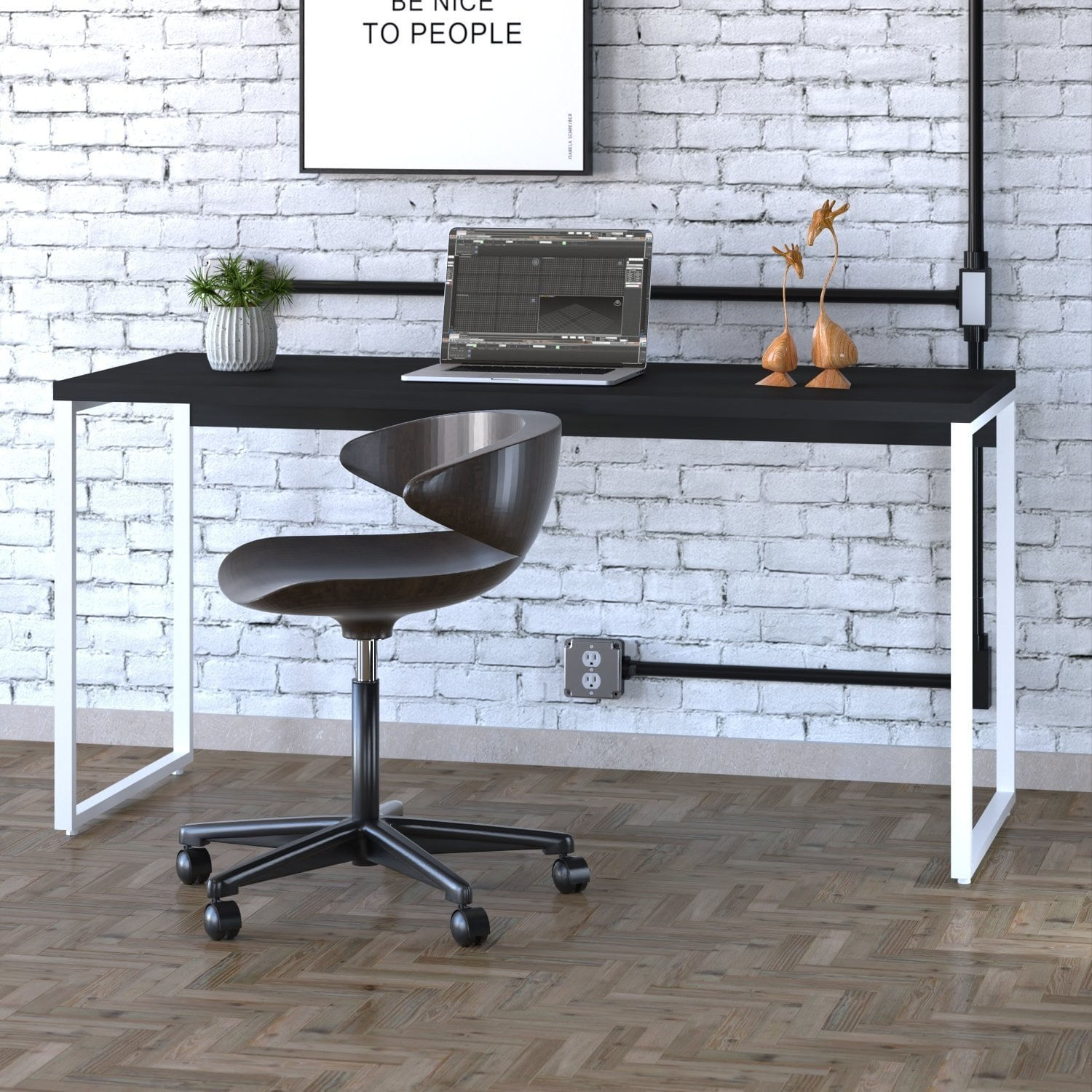 Mesa Para Escritório Diretor Estilo Industrial 150cm Kuadra